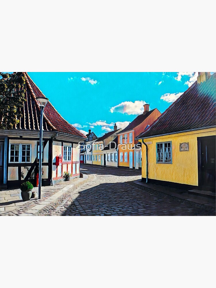"Odense Cityscape Denmark" Poster for Sale by SofiaDraws Redbubble
