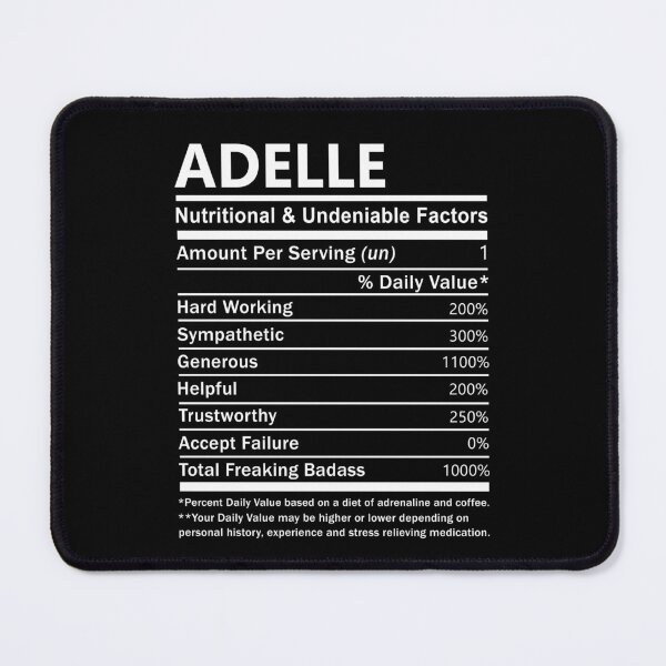Item preview, Adelle Name T Shirt - Adelle Nutritional And Undeniable Factors Gift Item Tee designed and sold by artiagasonya.