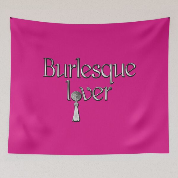 Item preview, Burlesque Lover lettering in silver gray with pasties designed and sold by Xarah.