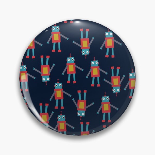 Item preview, Funny Robot Pattern on Blue Background designed and sold by kapotka.