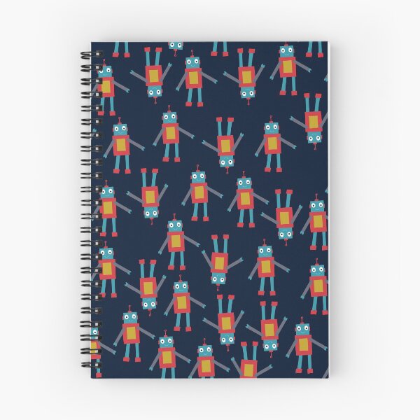 Item preview, Funny Robot Pattern on Blue Background designed and sold by kapotka.
