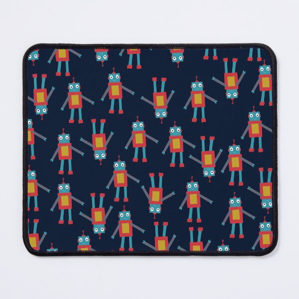 Item preview, Funny Robot Pattern on Blue Background designed and sold by kapotka.