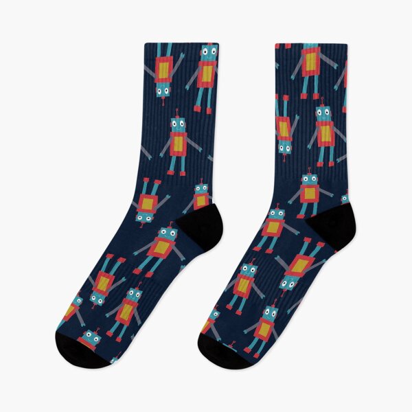 Item preview, Funny Robot Pattern on Blue Background designed and sold by kapotka.
