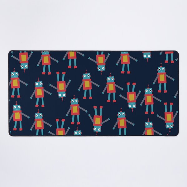 Item preview, Funny Robot Pattern on Blue Background designed and sold by kapotka.