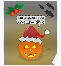 Halloween And Christmas Poster