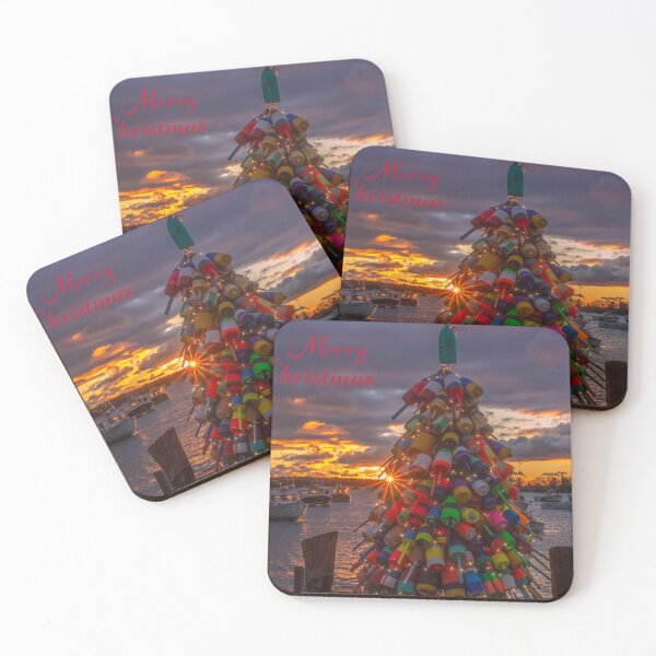 Item preview, Merry Christmas Lobster Buoy Tree Sunrise 12/3/21 designed and sold by LindaCPhoto.
