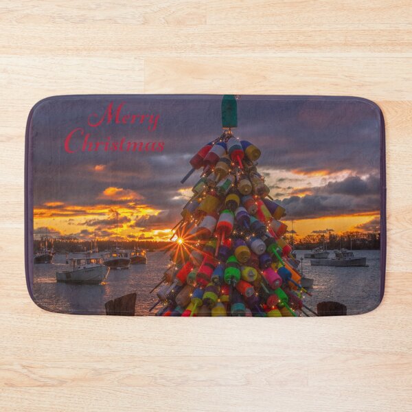 Item preview, Merry Christmas Lobster Buoy Tree Sunrise 12/3/21 designed and sold by LindaCPhoto.