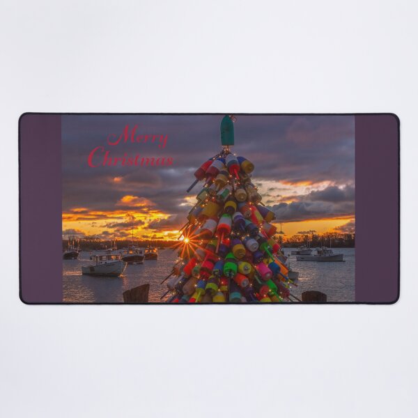 Item preview, Merry Christmas Lobster Buoy Tree Sunrise 12/3/21 designed and sold by LindaCPhoto.