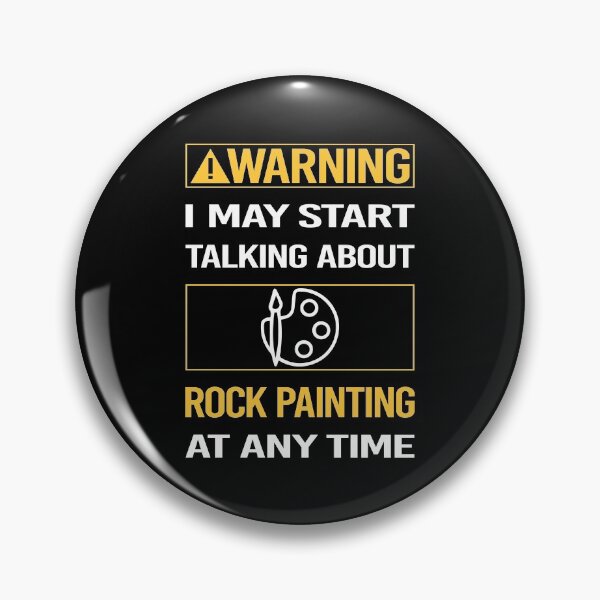 Item preview, Funny Warning Rock Painting designed and sold by ArydeaNoriega.