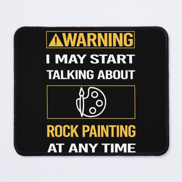 Item preview, Funny Warning Rock Painting designed and sold by ArydeaNoriega.
