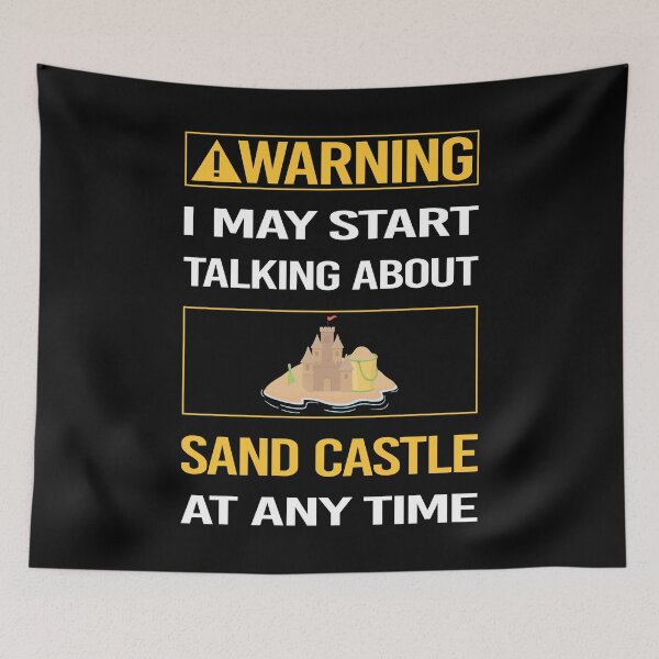 Item preview, Funny Warning Sand Castle designed and sold by ArydeaNoriega.