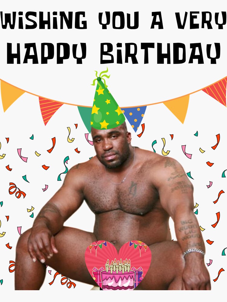 Porn Birthday Memes - Birthday Barry Wood Stickers for Sale | Redbubble