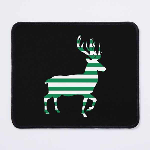 Artikelvorschau, Glasgow Celtic Football Club grün-weiße Hooped Stag Silhouette entworfen und verkauft von MacPean.