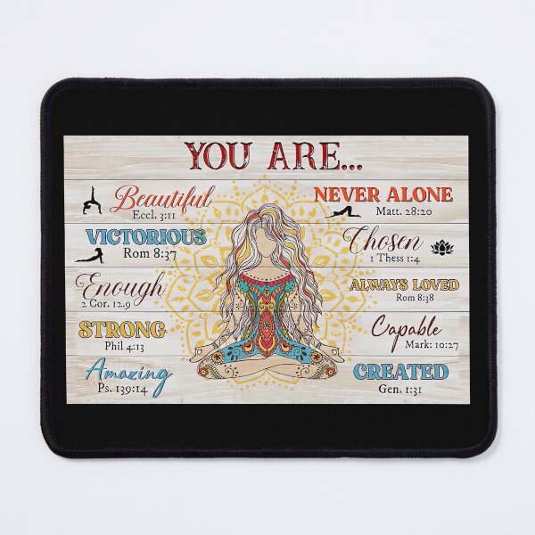 Item preview, Girl Yoga Namaste - You Are Beautiful - Girl Meditating goddess in lotus designed and sold by HerBertTeee.
