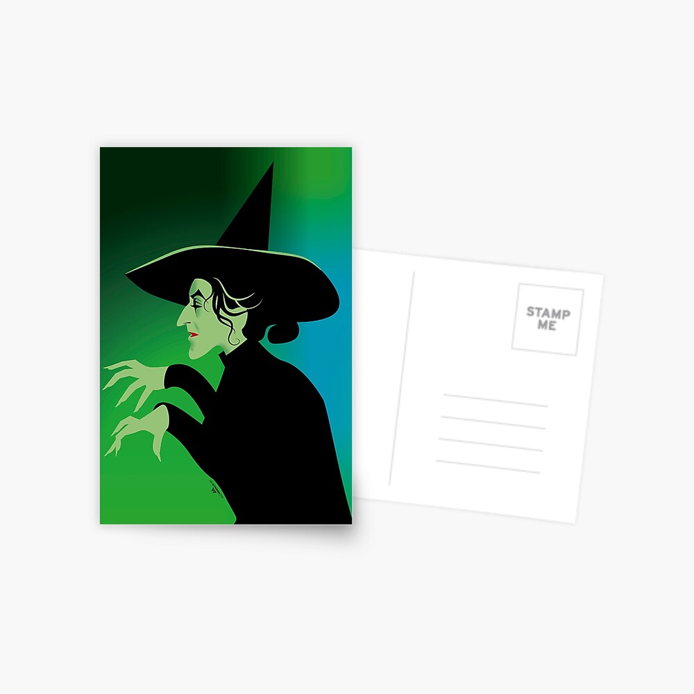 wicked-witch-of-the-west-postcard-for-sale-by-alemogolloart-redbubble