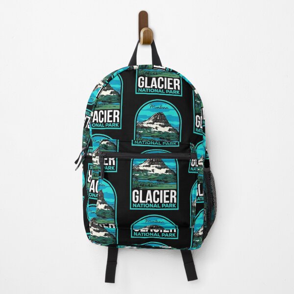Item preview, Glacier National Park MT Retro Badge designed and sold by HalpinDesign.