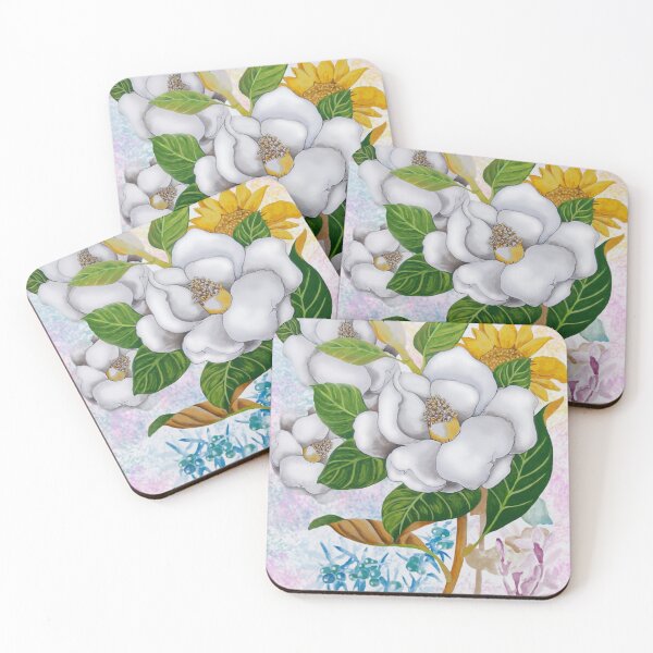 Item preview, Romantic Camellia Flower with Sunflower, art by Miguel Matos Official designed and sold by MiguelMatosArt.