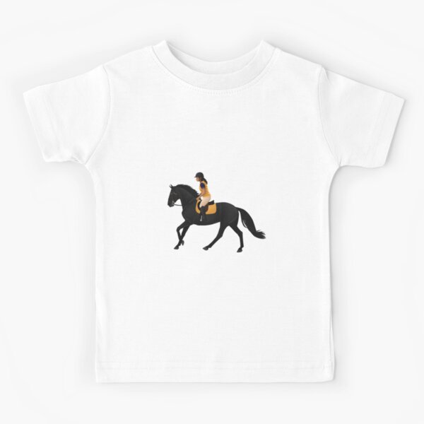 Kids Child Baby Girls Boys Horse Inside Letter Soft Tops Casual T-Shirt Clothes 