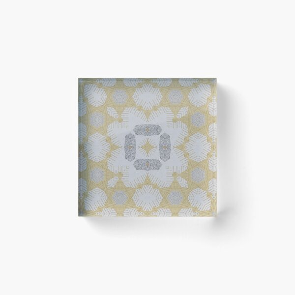 Item preview, Pastel Ochre Grey Retro Geometric 3 Woven  Texural Interior Wall Decor  designed and sold by Jenny Meehan Art Prints and Patterns  .