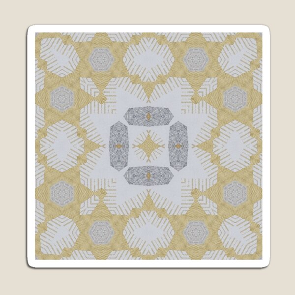 Item preview, Pastel Ochre Grey Retro Geometric 3 Woven  Texural Interior Wall Decor  designed and sold by Jenny Meehan Art Prints and Patterns  .