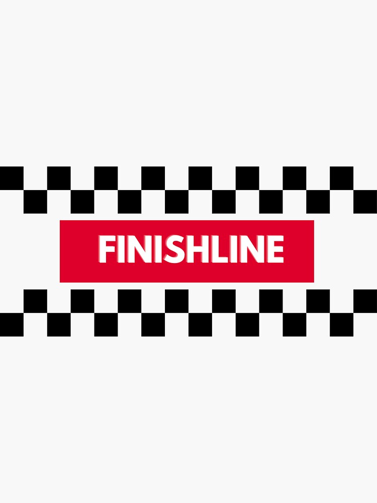 "Finishline" Sticker by NokDesigns Redbubble