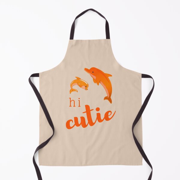Item preview, lovely and happiness illuatrator dolphins design in orange colour with word hi cutie. designed and sold by Trianglegreen.