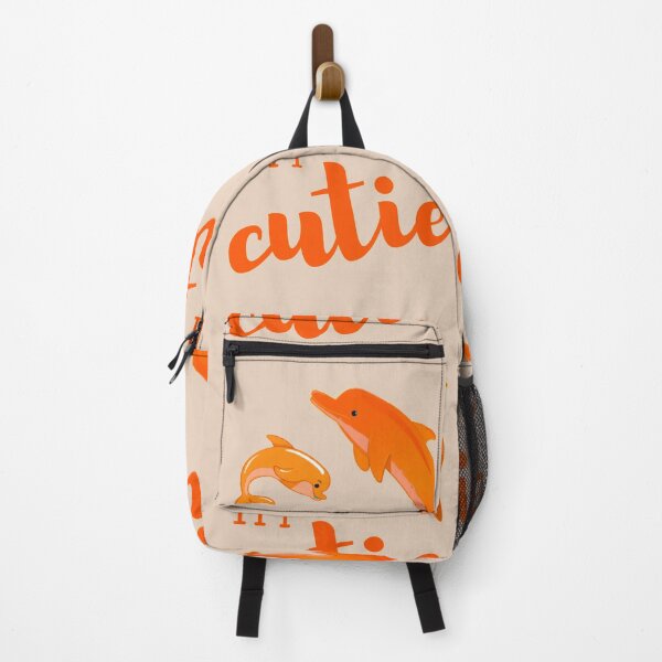 Item preview, lovely and happiness illuatrator dolphins design in orange colour with word hi cutie. designed and sold by Trianglegreen.
