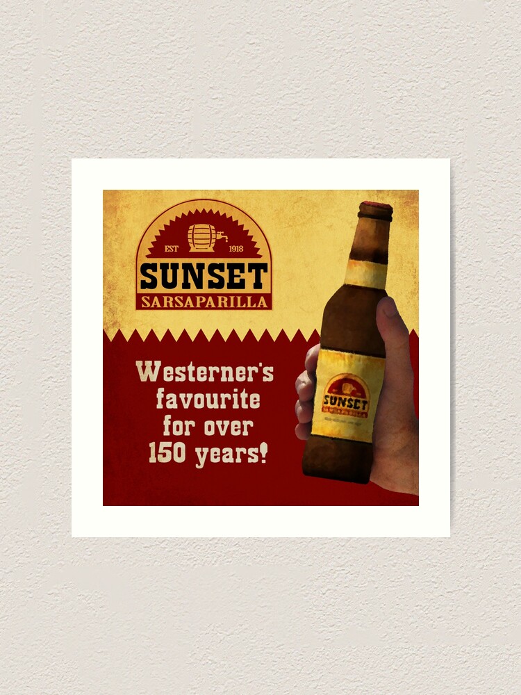 Amazon | Fallout Video Game Sunset Sarsaparilla Vintage Ad T
