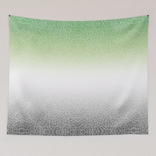 Item preview, Ombré aromantic colours and white swirls doodles designed and sold by savousepate.