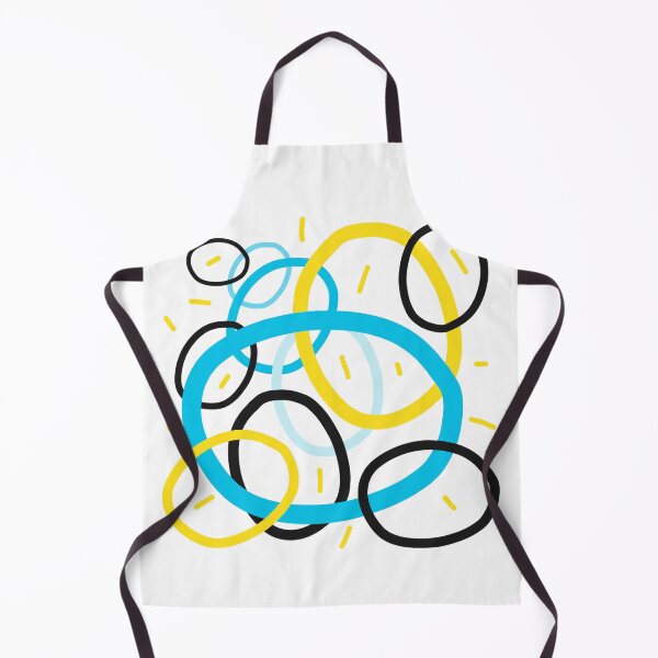 Aperçu de l'œuvre Abstract lined circles blue yellow créée et vendue par Tropical Blood.