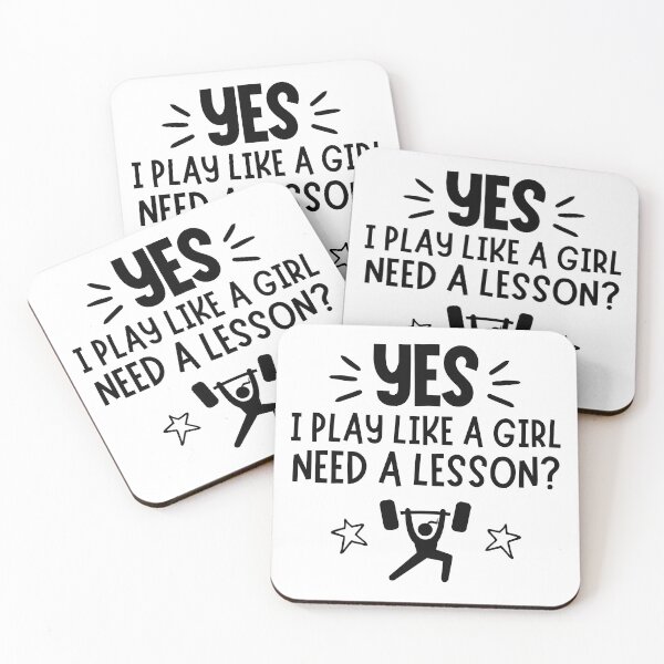 Item preview, Weightlifting: Yes I play like a girl, Need a lesson? designed and sold by TheGreenGoat.