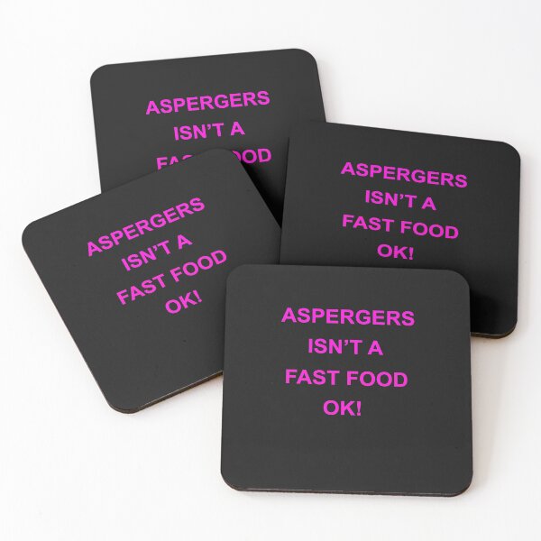 Item preview, Aspergers isnt a fast food funny Pink design designed and sold by Solotree.