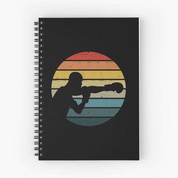 Artikelvorschau, Boxer-Silhouette auf einem beunruhigten Retro-Sonnenuntergang-Produkt entworfen und verkauft von theodoros20.