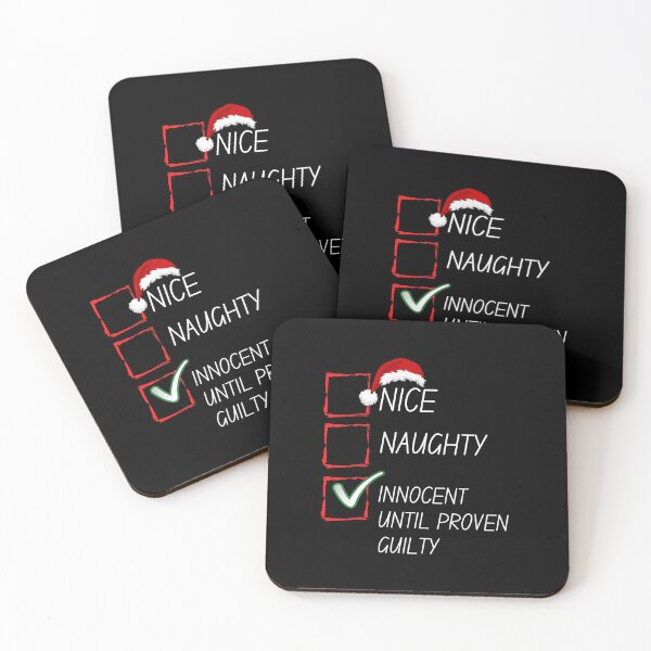 Item preview, Nice Naughty Innocent Until Proven Guilty Christmas List designed and sold by ExploreTheStore.