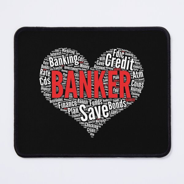 Item preview, Banker Heart Shape Word Cloud Bank design designed and sold by theodoros20.