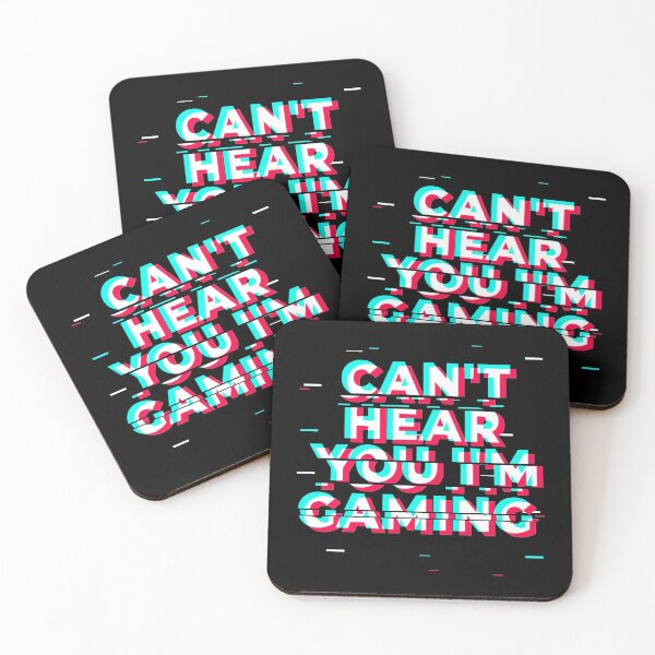 Item preview, Can't Hear You I'm Gaming - Glitch Gamer print designed and sold by theodoros20.