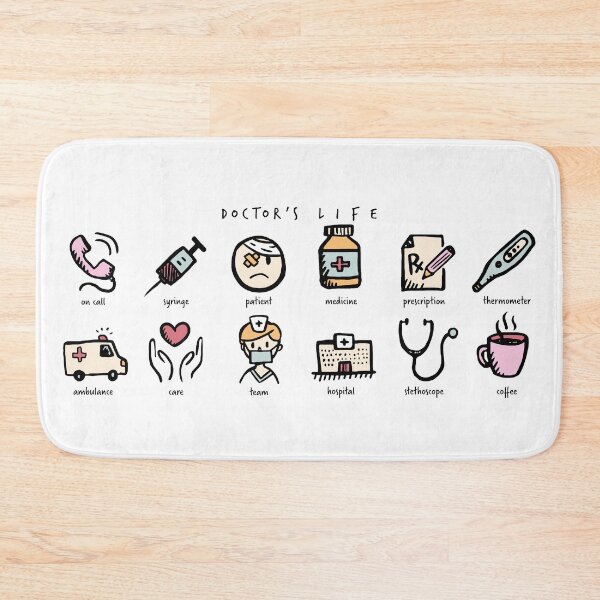 Item preview, Doctor's life cute doodles designed and sold by Eenig.
