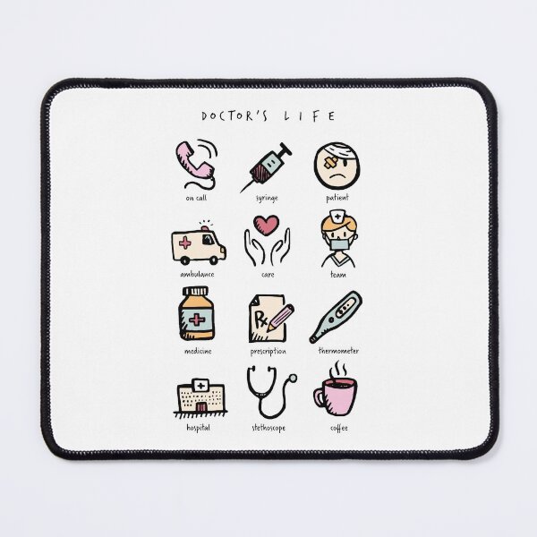Item preview, Doctor's life cute doodles designed and sold by Eenig.