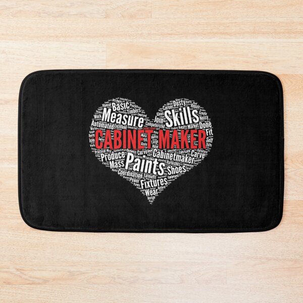 Item preview, Cabinet Maker Heart Shape Word Cloud Design design designed and sold by theodoros20.