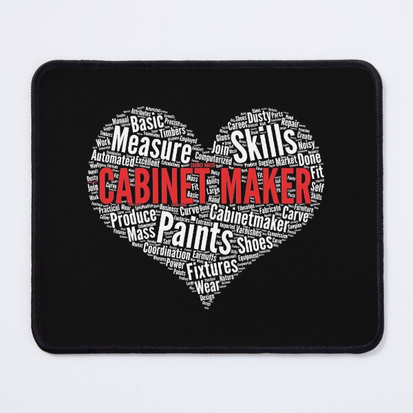 Item preview, Cabinet Maker Heart Shape Word Cloud Design design designed and sold by theodoros20.