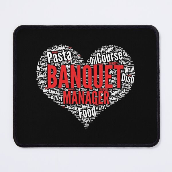 Item preview, Banquet Manager Heart Shape Word Cloud Design graphic designed and sold by theodoros20.