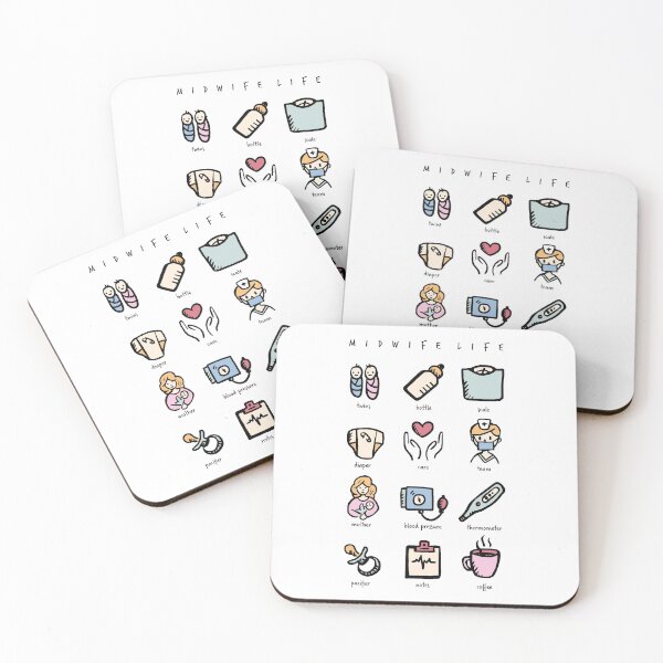 Item preview, Midwife life cute doodles designed and sold by Eenig.
