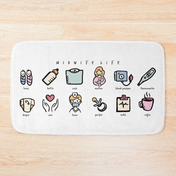 Item preview, Midwife life cute doodles designed and sold by Eenig.