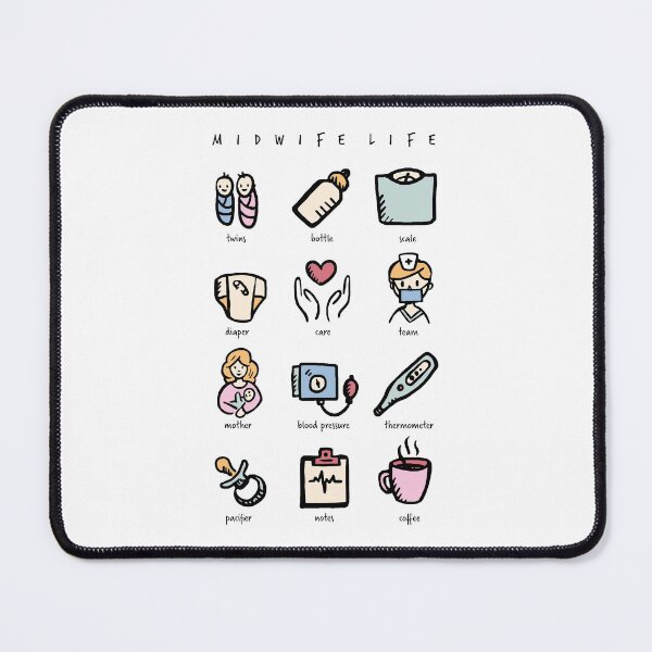Item preview, Midwife life cute doodles designed and sold by Eenig.