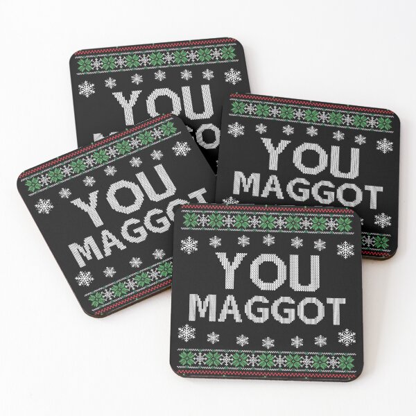 Item preview, You Maggot funny You Scumbag Christmas couple ugly sweater designed and sold by RenCustomCrews.