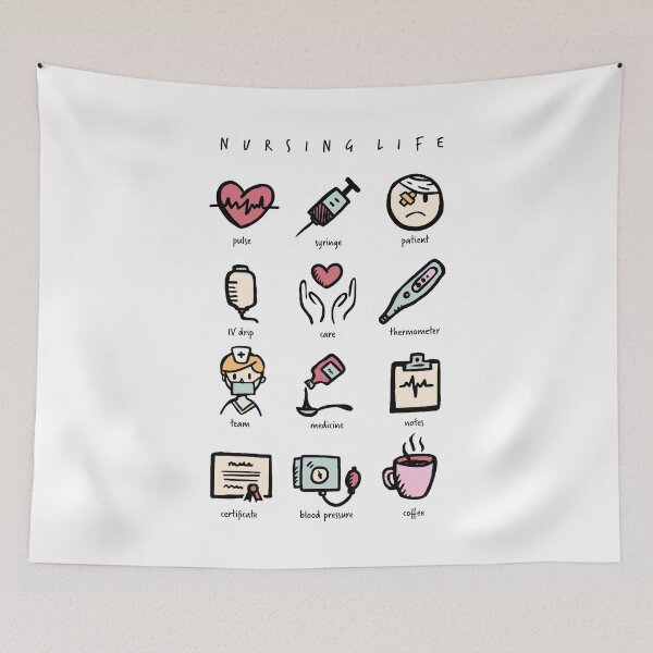 Item preview, Nursing life cute doodles designed and sold by Eenig.
