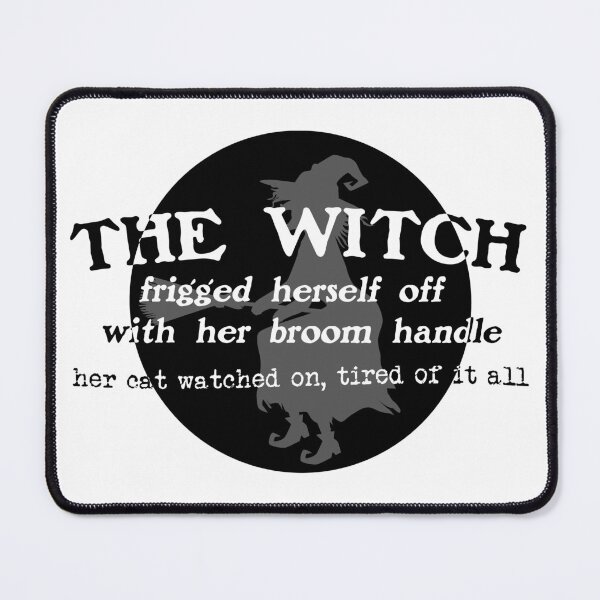 Item preview, the witch frigged herself off with her broom handle. her cat watched on, tired of it all. (inverted) designed and sold by porcelainstain.