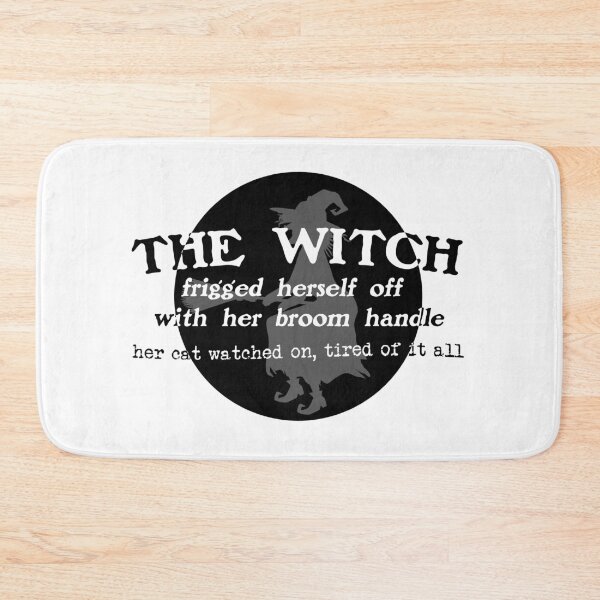 Item preview, the witch frigged herself off with her broom handle. her cat watched on, tired of it all. (inverted) designed and sold by porcelainstain.