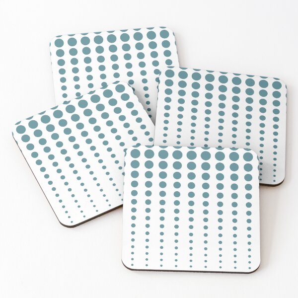 Item preview, Teal and White Reduced Polka Dots Pattern Pairs DV 2022 Popular Colour Wish Upon a Star 0668 designed and sold by ColorOfTheYears.