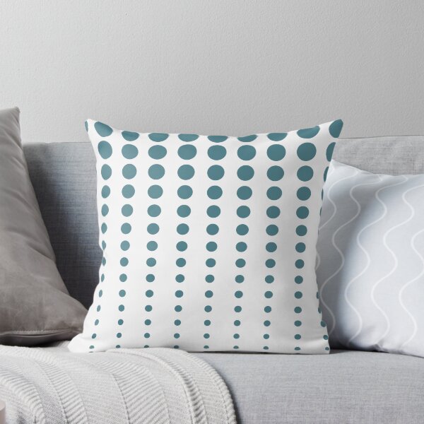Item preview, Teal and White Reduced Polka Dots Pattern Pairs DV 2022 Popular Colour Wish Upon a Star 0668 designed and sold by ColorOfTheYears.